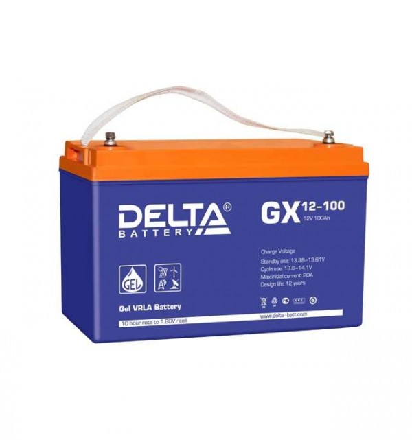  Аккумулятор 12В 100А.ч DELTA GX 12-100 