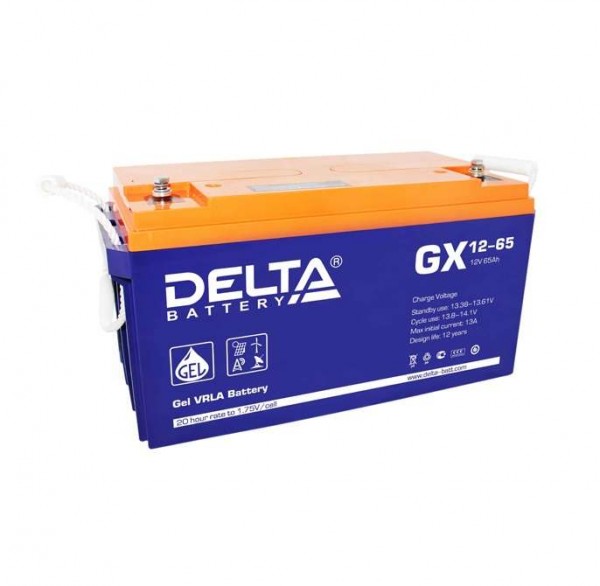  Аккумулятор 12В 65Ач Delta GX 12-65 