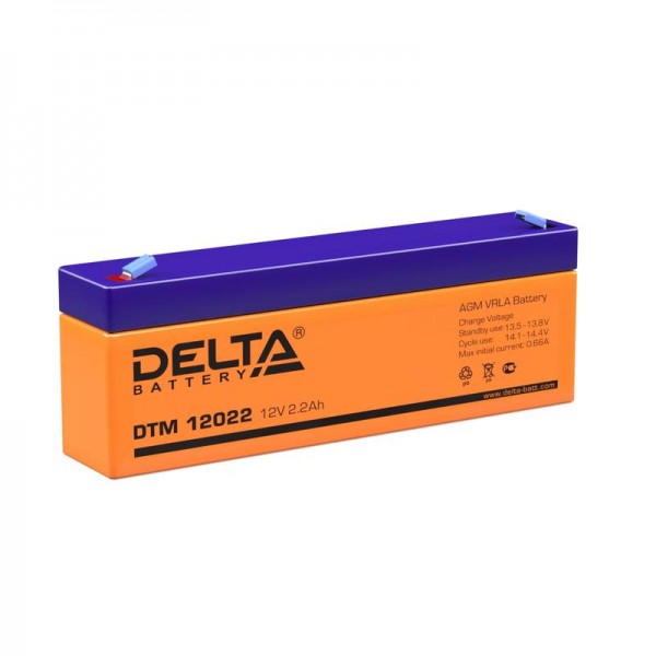  Аккумулятор 12В 2.2А.ч Delta DTM 12022 