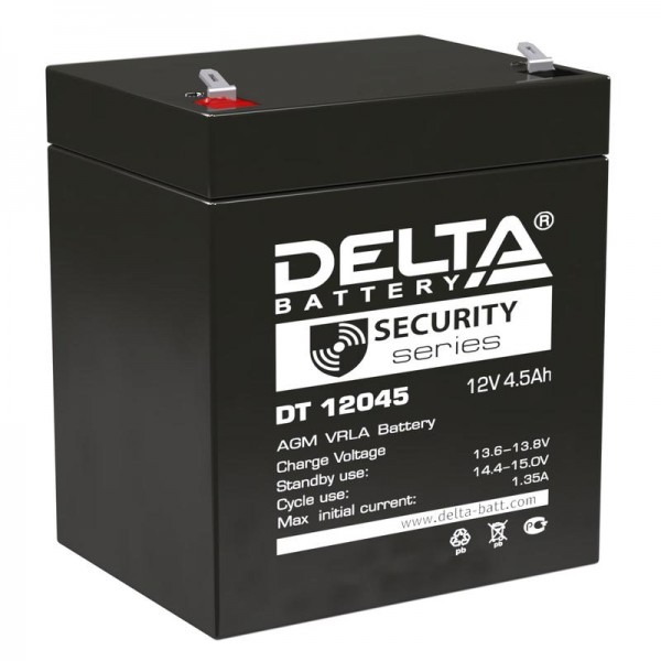  Аккумулятор 12В 4.5А.ч Delta DT 12045 