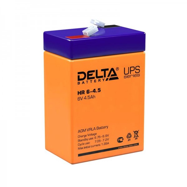  Аккумулятор 6В 4.5А.ч Delta HR 6-4.5 
