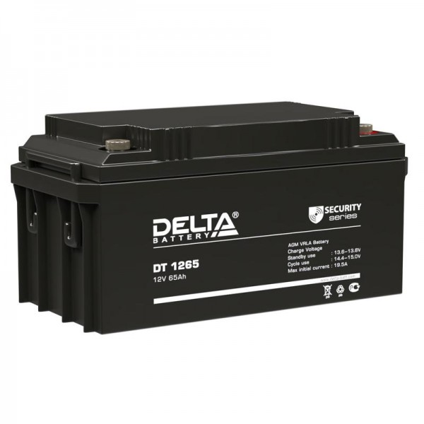  Аккумулятор 12В 65А.ч. Delta DT 1265 
