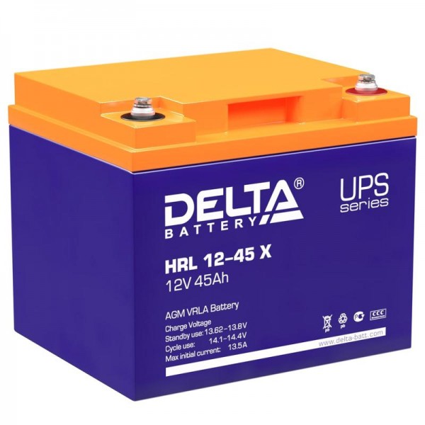  Аккумулятор 12В 45А.ч. Delta HRL 12-45 X 
