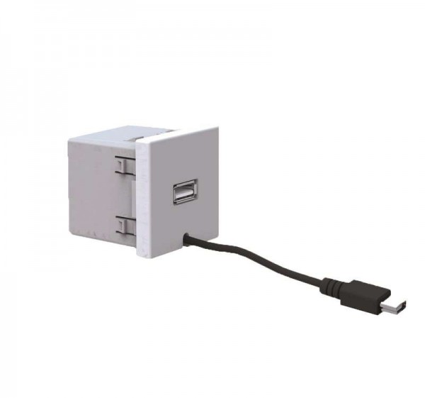 Источник питания USB 5VDC 45х45мм алюм. Simon Connect K126A-8 