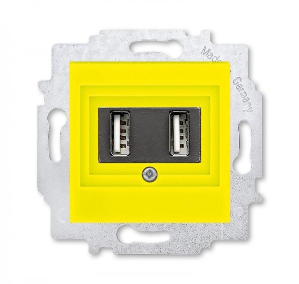  Устройство зарядное USB двойн. Levit желт. ABB 2CHH290040A6064 