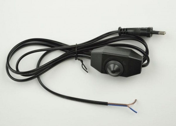  Шнур сетевой UCX-C30/02A-170 BLACK с вилкой и выкл. с диммером 2А 500Вт 1.7м черн. Uniel UL-00004438 