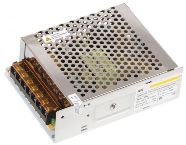  Драйвер LED ИПСН-PRO 5050 100Вт 12В блок-клеммы IP20 ИЭК LSP1-100-12-20-33-PRO 