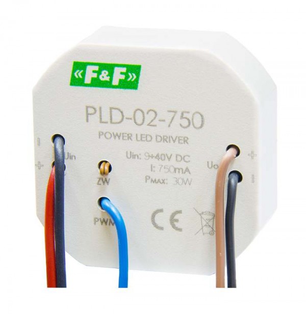  Блок питания PLD-02 (для светодиодов 3Вт с током потребления 750мА 5-40В DC IP20) F&F EA01.006.007 
