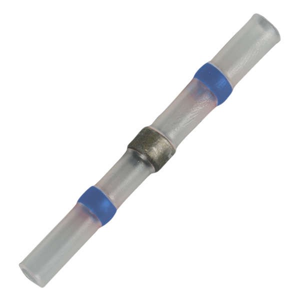  Соединитель стыковой прозр. термоусадочный 1.5-2.5кв.мм син. (уп.100шт) HAUPA 363607 