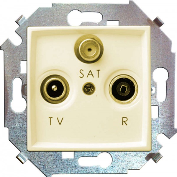  Механизм розетки R-TV-SAT 1-м СП Simon15 бел. Simon 1591466-030 