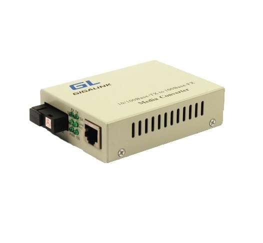  Конвертер UTP 100Мбит/с WDM без LFP SM SC Tx:1310/Rx:1550 18дБ до 20км GIGALINK GL-MC-UTPF-SC1F-18SM-1310-N 