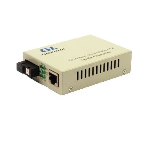  Конвертер UTP 100Мбит/с WDM без LFP SM SC Tx:1550/Rx:1310 18дБ до 20км GIGALINK GL-MC-UTPF-SC1F-18SM-1550-N 