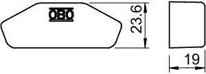  Колпачок защитный для стоек полиэтилен TPS KS OR OBO 6364625 