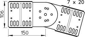  Комплект соединительный шарнир. для лотка H110 RGV 110 FT (болт+шайба+гайка) OBO 7082436 