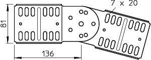  Комплект соединительный шарнир. для лотка H85 RGV 85 FS (болт+гайка) OBO 7082029 
