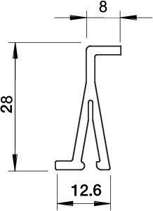  Перегородка разделительная H40 для кабель-канала 2371 40 (дл.2м) OBO 6023096 