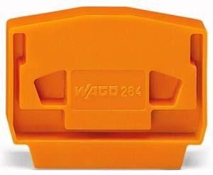  Пластина концевая для клемм оранж. 38х24.5мм WAGO 264-369 