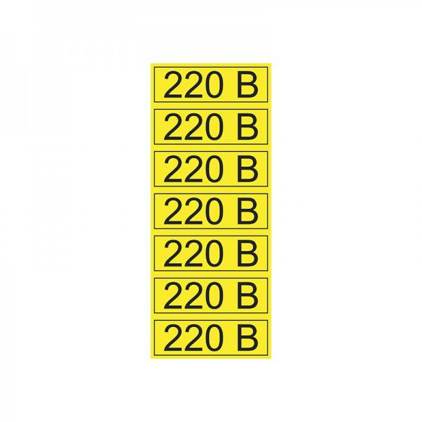 Наклейка знак электробезопасности "220В" 35х100мм 70шт. Rexant 56-0007-2 