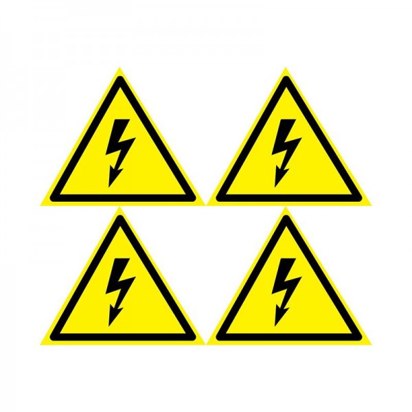  Наклейка знак электробезопасности "Опасность поражения электротоком" 130х130х130мм Rexant (уп.5шт) 56-0006-3 