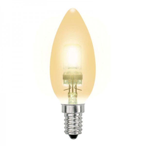  Лампа галогенная HCL-42/CL/E14 42Вт свеча E14 3000К 230В Uniel 04119 