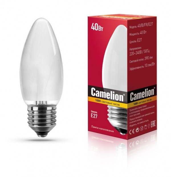  Лампа накаливания MIC B FR 40Вт E27 Camelion 9865 