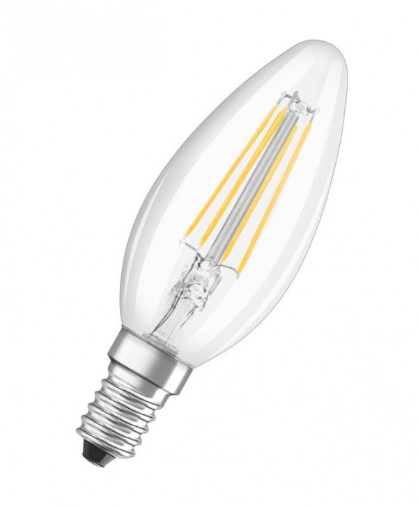  Лампа светодиодная филаментная VALUECLB40 4W/827 230V FIL E14 470лм 4Вт (замена 40Вт) 2700К тепл. бел. E14 B 220-240В прозр. стекло OSRAM 4058075438637 