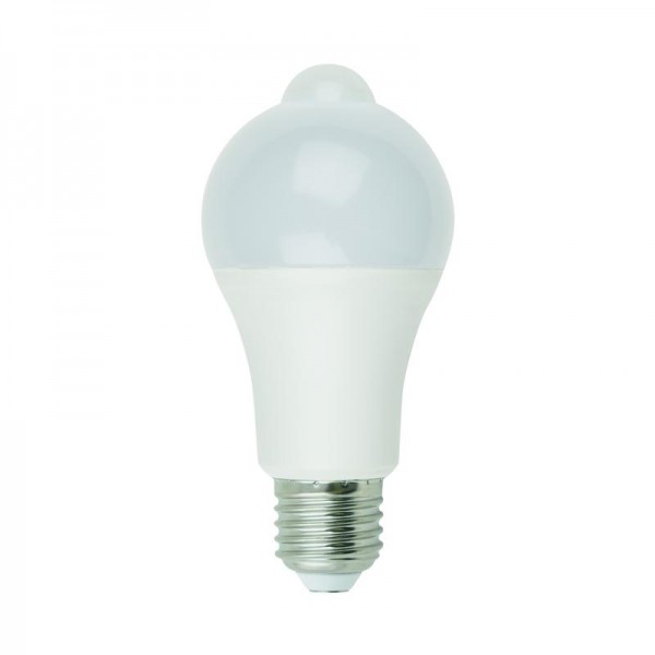  Лампа светодиодная LED-A60-12W/4000К/E27/PS+MS PLS10WH с датчиком освещенности и датчиком движения колба мат. картон Uniel UL-00005713 