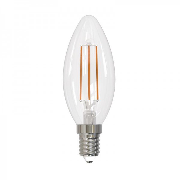  Лампа светодиодная LED-C35-11W/3000K/E14/CL PLS02WH Sky 11Вт свеча 3000К тепл. бел. прозр. картон Uniel UL-00005164 