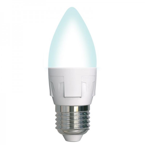  Лампа светодиодная LED-C37 7W/4000K/E27/FR/DIM PLP01WH Яркая диммир. мат. картон Uniel UL-00004295 