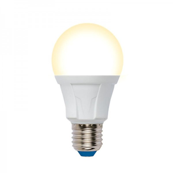  Лампа светодиодная LED-A60 10W/3000K/E27/FR/DIM PLP01WH Яркая диммир. мат. картон Uniel UL-00004287 