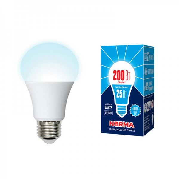  Лампа светодиодная LED-A70-25W/4000K/E27/FR/NR Norma мат. картон Volpe UL-00004470 