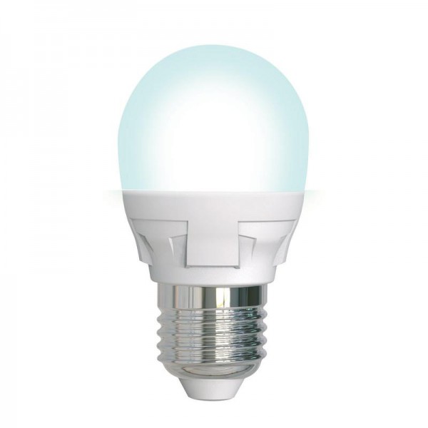  Лампа светодиодная LED-G45 7W/4000K/E27/FR/DIM PLP01WH Яркая диммир. мат. картон Uniel UL-00004301 
