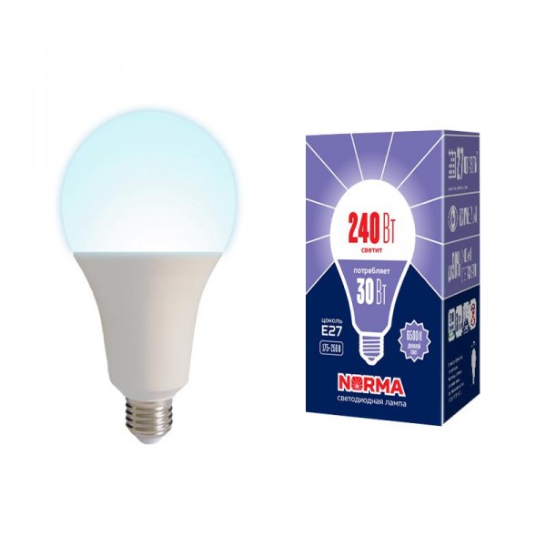  Лампа светодиодная LED-A95-30W/6500K/E27/FR/NR Norma мат. картон Volpe UL-00005606 