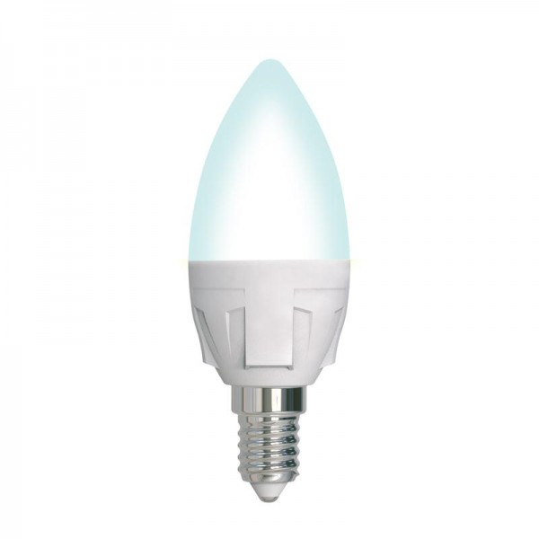  Лампа светодиодная LED-C37 7W/4000K/E14/FR/DIM PLP01WH Яркая диммир. мат. картон Uniel UL-00004294 