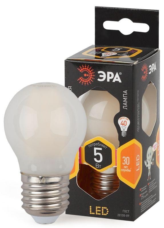  Лампа светодиодная F-LED P45-5w-827-E27 frozed ЭРА Б0027931 