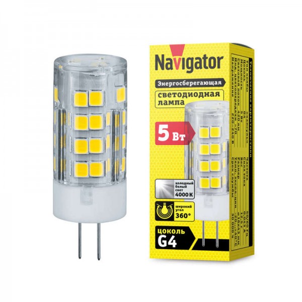 Лампа светодиодная 61 484 NLL-P-G4-5-230-4К Navigator 61484 