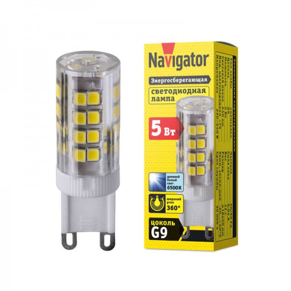  Лампа светодиодная 14 011 NLL-P-G9-5-230-6.5K Navigator 14011 