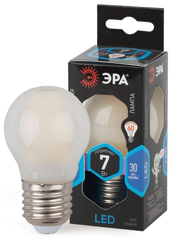  Лампа светодиодная F-LED P45-7w-840-E27 frozed ЭРА Б0027959 
