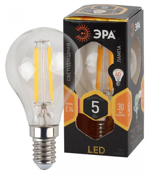  Лампа светодиодная F-LED Р45-5w-827-E14 ЭРА Б0019006 