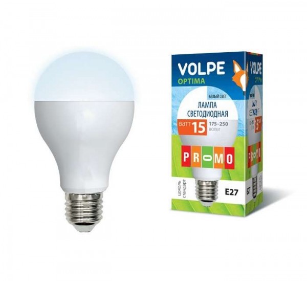  Лампа светодиодная LED-A65-15W/NW E27 VOLPE UL-00000186 