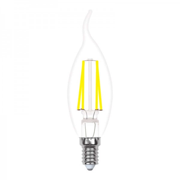  Лампа светодиодная LED-CW35-5W/WW/E14/CL/MB GLM10TR форма "свеча на ветру" прозр. Multibright свет теплый бел. 3000К 100-50-10 упак. картон Uniel UL-00002368 
