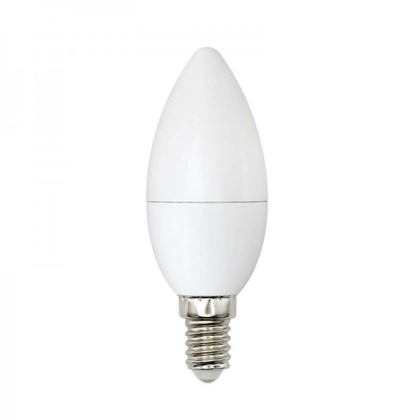  Лампа светодиодная LED-C37-6W/WW+NW/E14/FR PLB01WH форма "свеча" мат. Bicolor свет теплый бел. упак. картон Uniel UL-00001570 