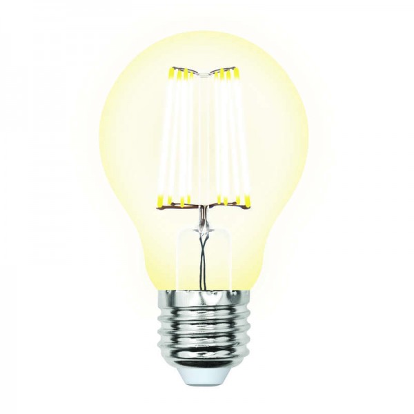  Лампа светодиодная LED-A60-10W/WW/E27/CL грушевидная PLS02WH форма "A" прозр. Sky свет теплый бел. 3000К упак. картон Uniel UL-00002625 