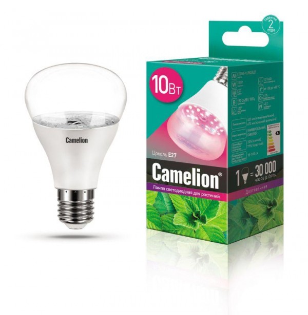  Лампа светодиодная для растений LED10-PL/BIO/E27 10Вт 220В Camelion 13241 