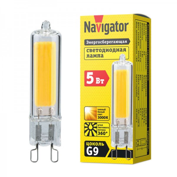  Лампа светодиодная 61 491 NLL-G-G9-5-230-3K Navigator 61491 