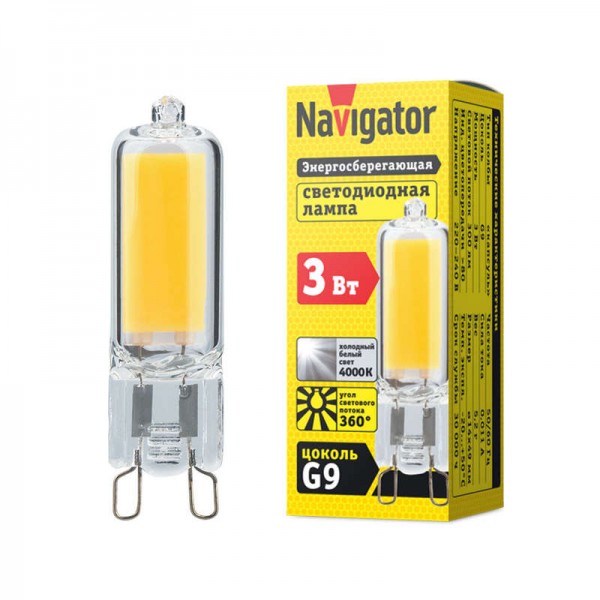  Лампа светодиодная 61 490 NLL-G-G9-3-230-4K Navigator 61490 