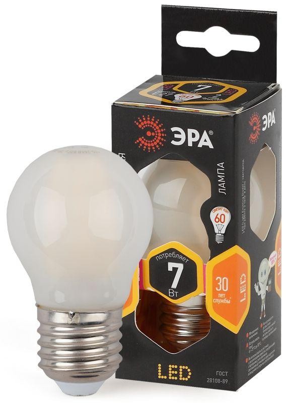  Лампа светодиодная F-LED P45-7w-827-E27 frozed ЭРА Б0027958 