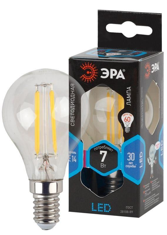  Лампа светодиодная F-LED P45-7w-840-E14 ЭРА Б0027947 