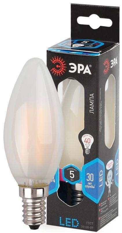  Лампа светодиодная F-LED B35-5w-840-E14 frozed ЭРА Б0027926 