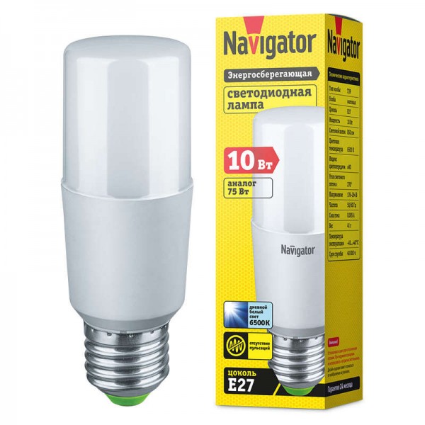  Лампа светодиодная 61 467 NLL-T39-10-230-6.5K-E27 Navigator 61467 